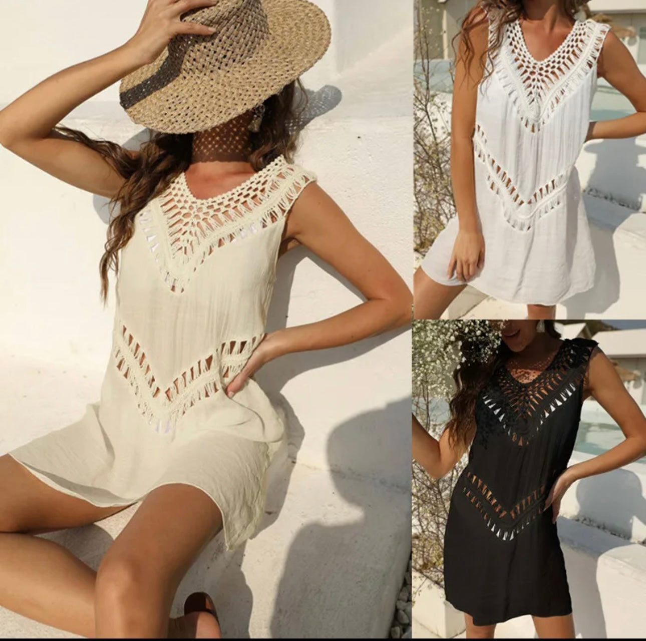 Beach Dress Tunic Cover Up (Pareo)